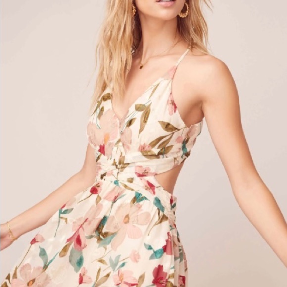 ASTR the label Women's Sleeveless Surplice V Neck Frolic Faux Wrap Maxi Dress - Picture 4 of 8